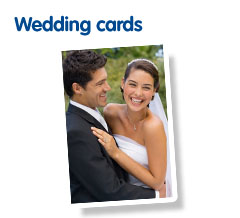 Photo wedding cards from Boots Photo